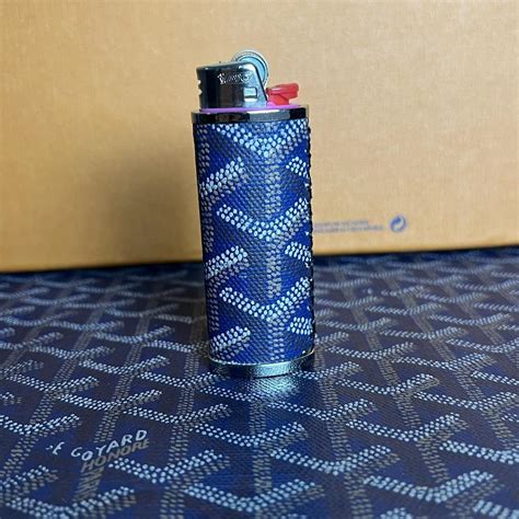 goyard bic lighter|Authentic Goyard Navy Blue Goyardine Custom Bic .